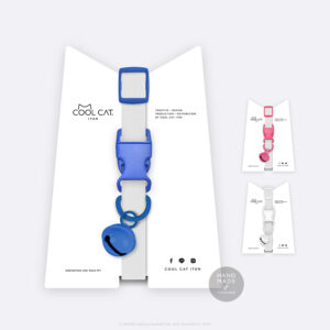 ปลอกคอแมวนิรภัย ยางยืด รุ่น Safe & Soft : เซตสีขาว