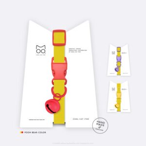 ปลอกคอแมวนิรภัย ยางยืด รุ่น Safe & Soft : เซตสีเหลือง