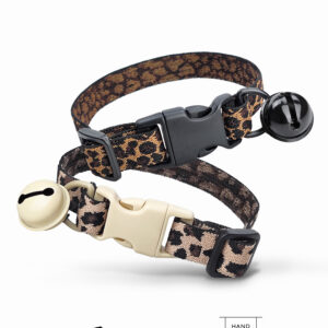 ปลอกคอแมวนิรภัยยางยืด Leopard