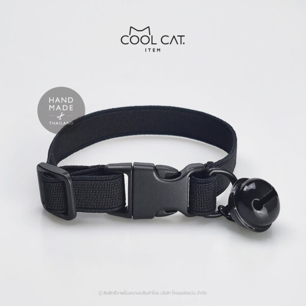 ปลอกคอแมวนิรภัย ยางยืด รุ่น Safe & Soft : เซตสีดำ - Image 6