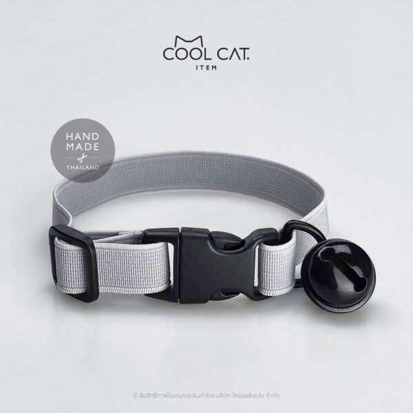 ปลอกคอแมวนิรภัย ยางยืด รุ่น Safe & Soft : เซตสีเทา - Image 6