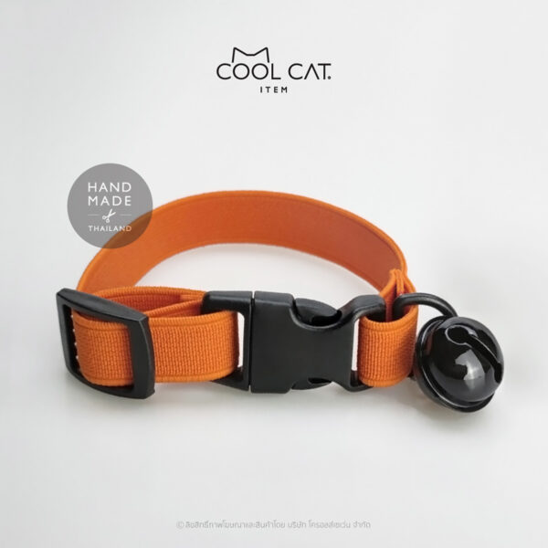 ปลอกคอแมวนิรภัย ยางยืด รุ่น Safe & Soft : เซตสีส้ม - Image 5