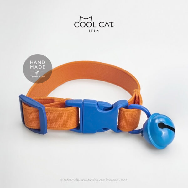 ปลอกคอแมวนิรภัย ยางยืด รุ่น Safe & Soft : เซตสีส้ม - Image 6