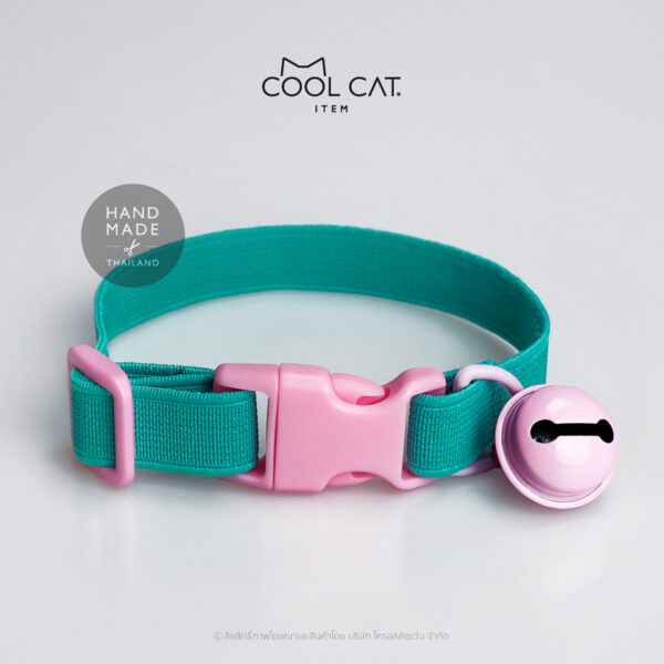 ปลอกคอแมวนิรภัย ยางยืด รุ่น Safe & Soft : เซตสีเทอร์ควอยซ์ - Image 4